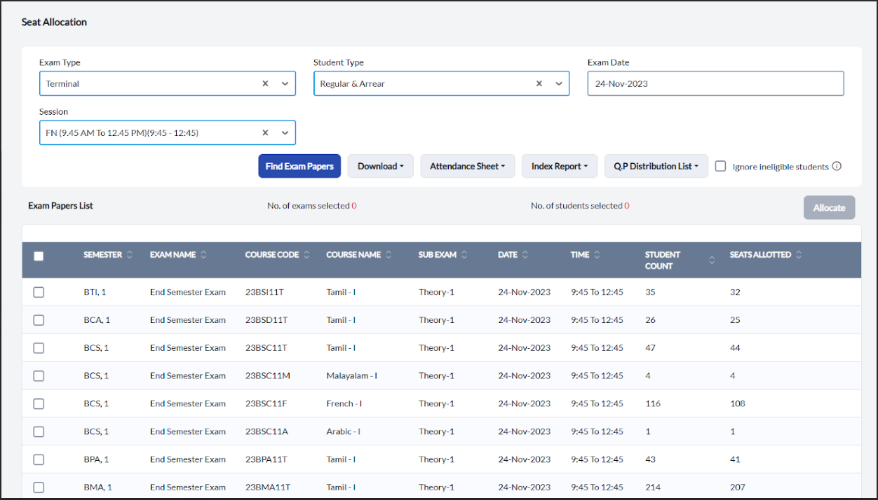 Pre-examination process management